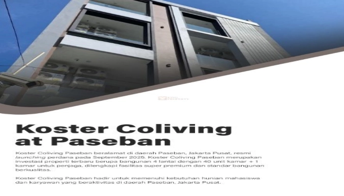 Jakarta Pusat Dijual Koster Coliving Paseban – Desain Modern Minimalist Contemporary, Dekat UI Salemba & RSCM 8 8