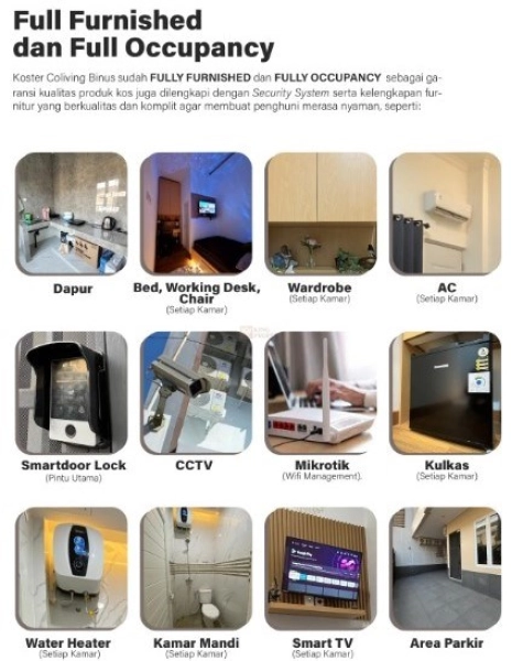 Jakarta Barat Dijual Koster Coliving Premium Dekat BINUS Kebon Jeruk – Full Occupancy, ROI ±9,9%, Dekat BINUS, Central Park & Neo Soho   8 8